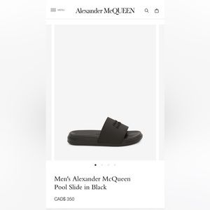 Alexander McQueen slides in black